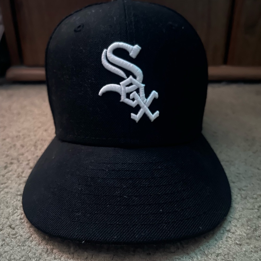 Chicago White Sox Black World Series Patch Hat